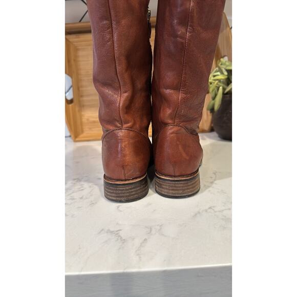 Vince Camuto Fays riding boot cognac brown leather over knee or below sz 7 - Picture 4 of 8